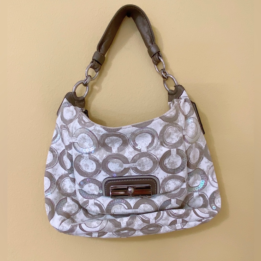 COACH Purse/Shoulder Bag or wallet in beautiful  color  with iridescent sequins